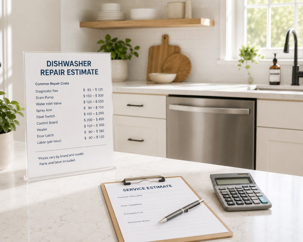 fisher paykel dishwasher repair cost