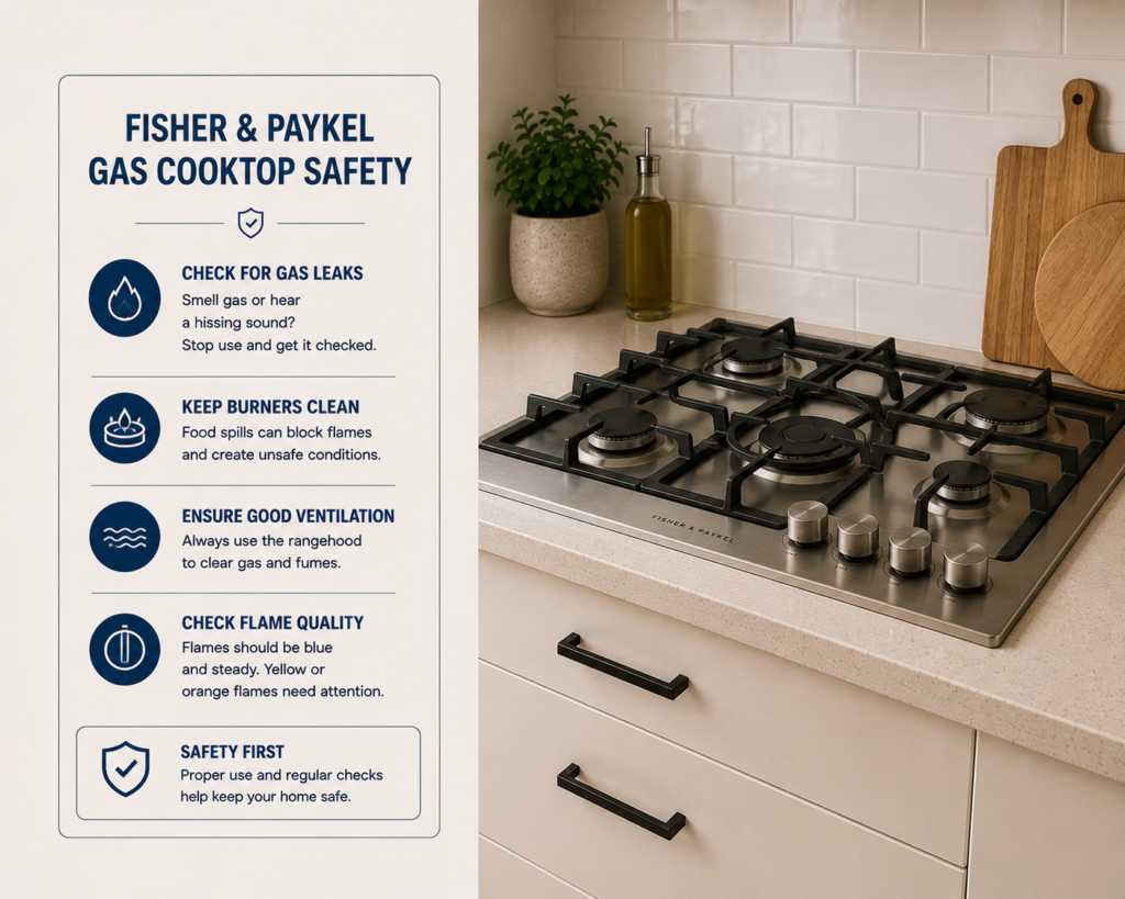 fisher paykel gas cooktop safety