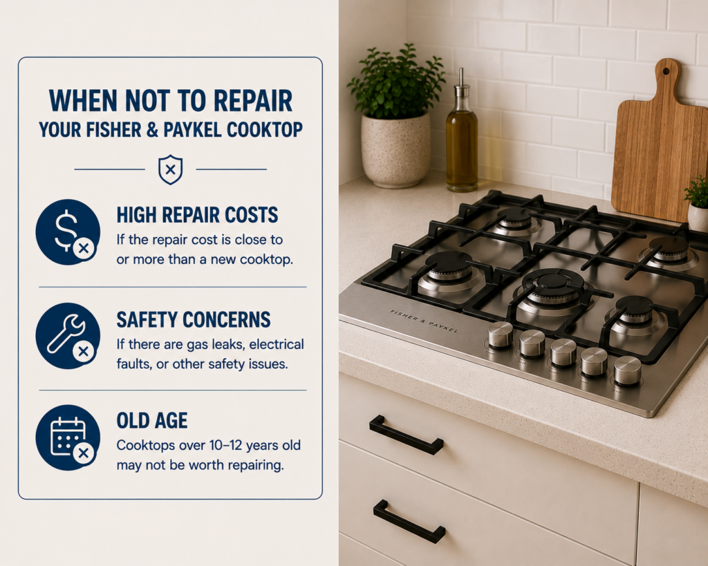 when not to repair fisher paykel cooktop